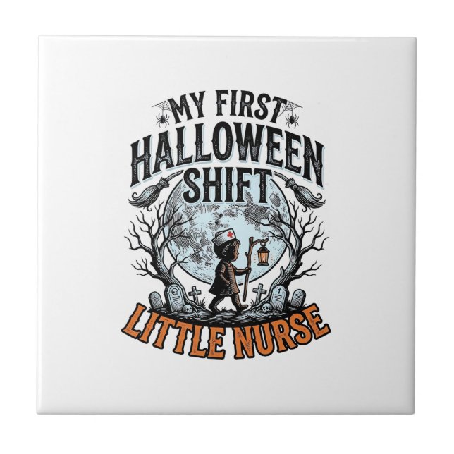 First Halloween Nurse Spooky Moon Infant Costume D Tile (Front)