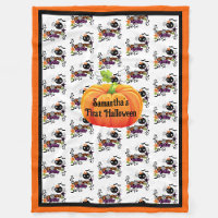 First Halloween Personalise Name Cute Baby Fleece