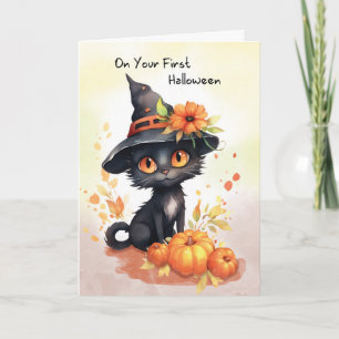 First Halloween Sweet Cat Card