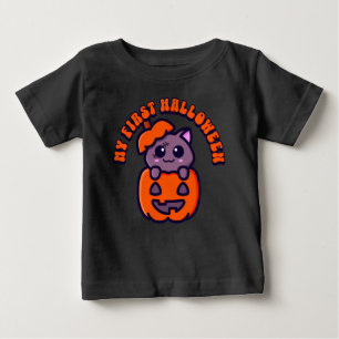 First Halloween Zombie Cat Baby T-Shirt
