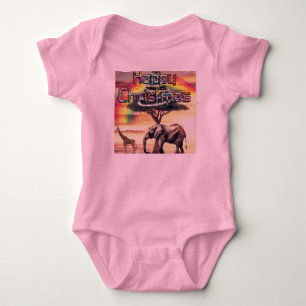 First Happy Christmas From Africa Baby Bodysuit