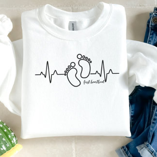 First Heartbeat Pregnancy Announcement Sweatshirt