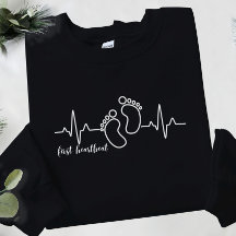 First Heartbeat Pregnancy Announcement Sweatshirt