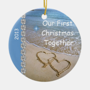 First HOLIDAY TOGETHER BEACH 2013 CUSTOM ORNAMEN Ceramic Tree Decoration