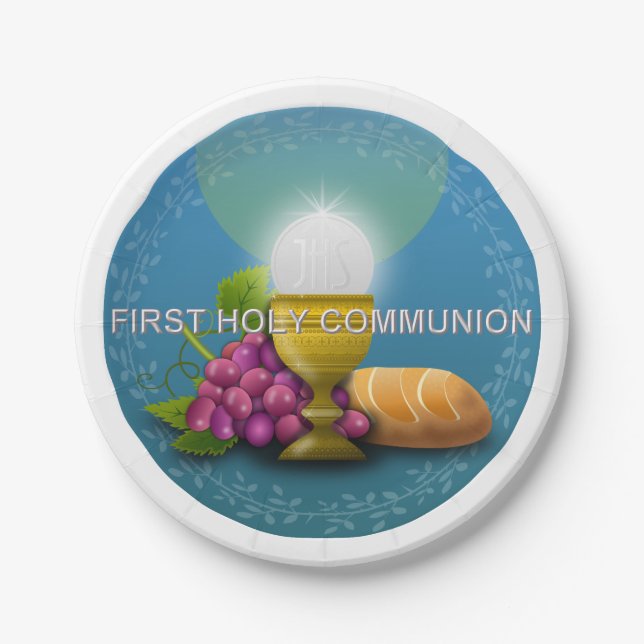 First Holy Communion - 1 Paper Plate (Front)