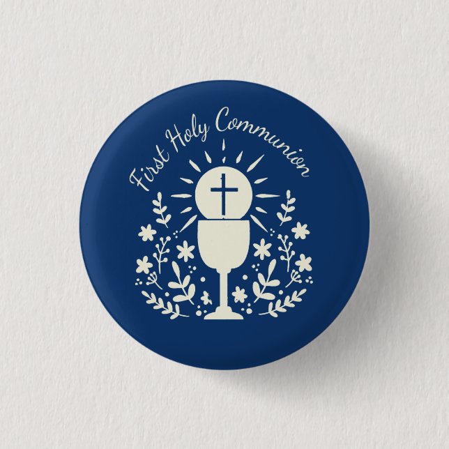 First Holy Communion 3 Cm Round Badge (Front)