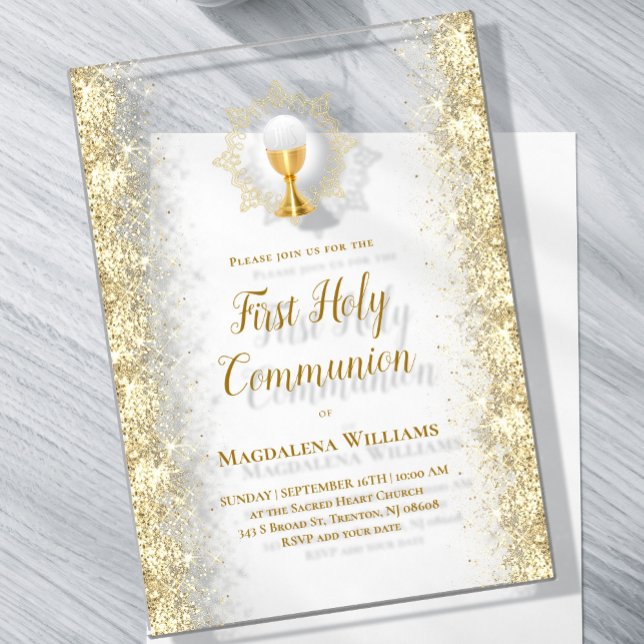 First Holy Communion Acrylic Invitations (Creator Uploaded)