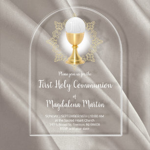 First Holy Communion Acrylic Invitations