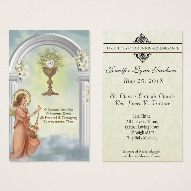 First Holy Communion Angels Eucharist Jesus (Front & Back)