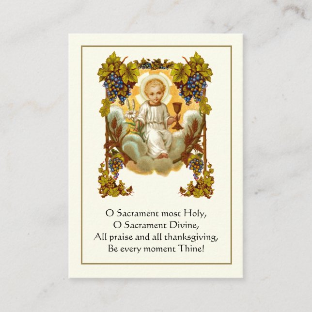 First Holy Communion Anima Christi Prayer Business Card (Front)