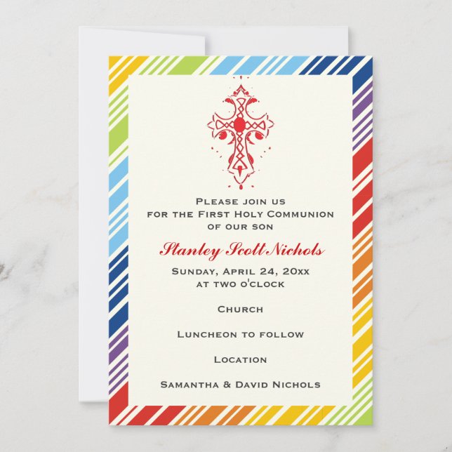 First Holy Communion / Baptism / Confirmation Invitation (Front)