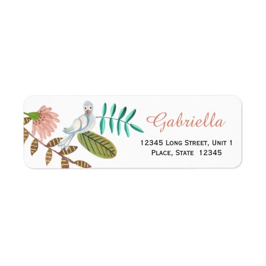 First Holy Communion Bird | Return Address Labels