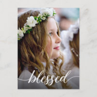 First holy communion Blessed Script Custom photo