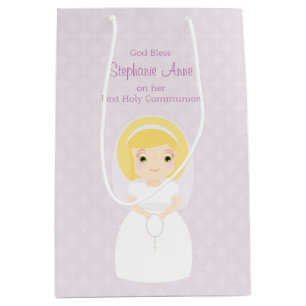 First Holy Communion Blonde Girl Medium Gift Bag