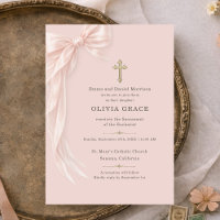 First Holy Communion Blush Pink Bow Girl