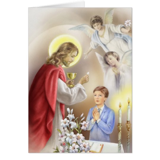 First Holy Communion boy Card