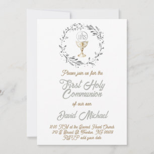 First Holy Communion boy Invitation