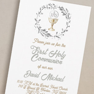 First Holy Communion boy Invitation