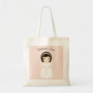 First Holy Communion Brunette Girl Tote Bag