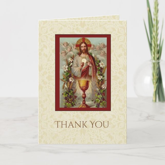 First Holy Communion Catholic Jesus Thank You (Front)