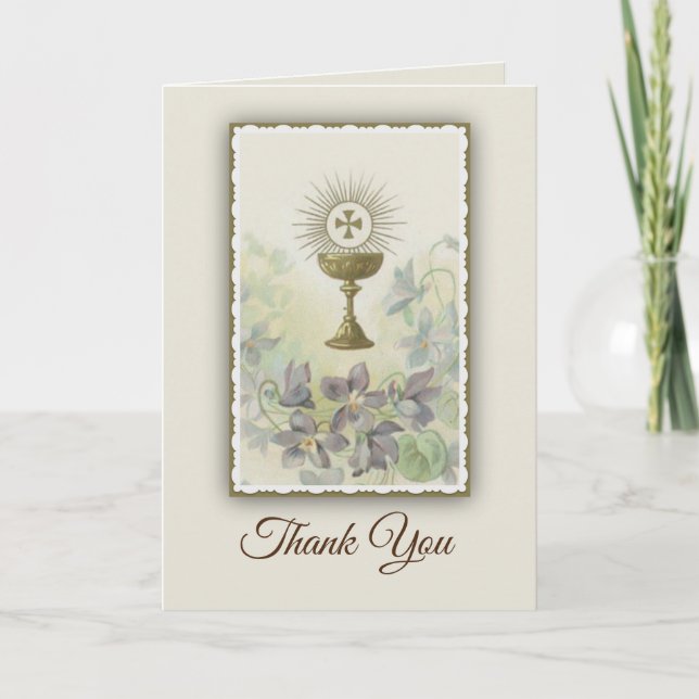First Holy Communion Catholic Thank You (Front)