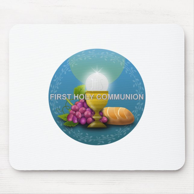 First Holy Communion Chalice and Host Mouse Mat (Front)