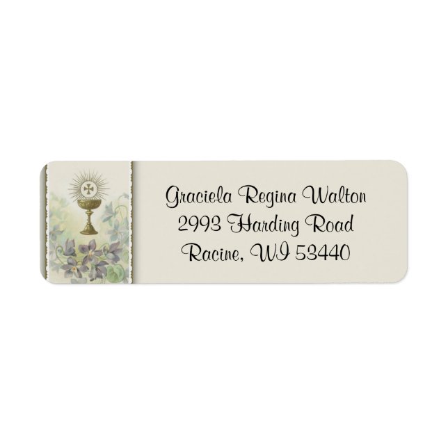 First Holy Communion Chalice Host  Flowers (Front)