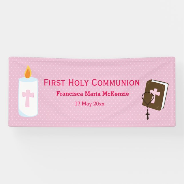 First Holy Communion * choose background colour Banner (Horizontal)
