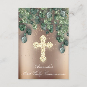 First Holy Communion  Christian Event Cross Babtis Invitation