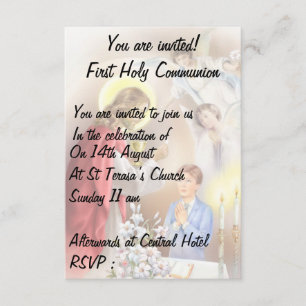 First Holy Communion, confirmation  boy Invitation