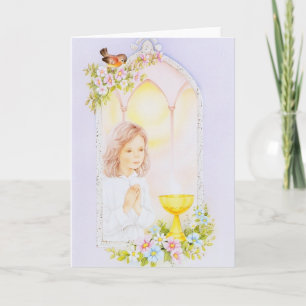 First Holy Communion, confirmation  girl Card
