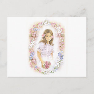 First Holy Communion, confirmation girl Postcard
