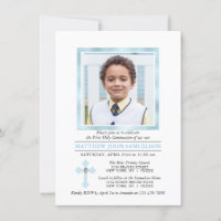 First Holy Communion Cross Blue Boy | PHOTO DIY