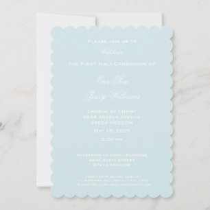 First Holy Communion Cross with Dove and Heart Invitation
