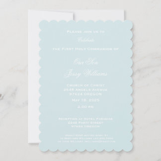 First Holy Communion Cross with Dove and Heart Invitation