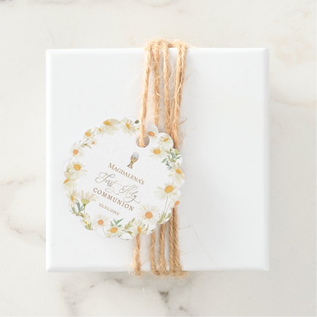 First Holy Communion daisies favour tags (In Situ)