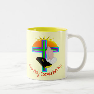 First Holy Communion Day Gifts Two-Tone Coffee Mug