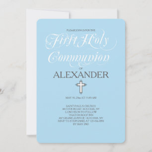 First Holy Communion Elegance YOU PICK COLOR Invitation