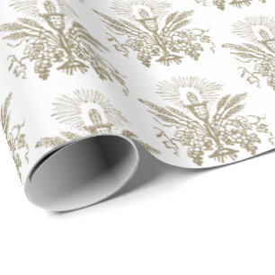 First Holy Communion Eucharist Elegant Wrapping Paper