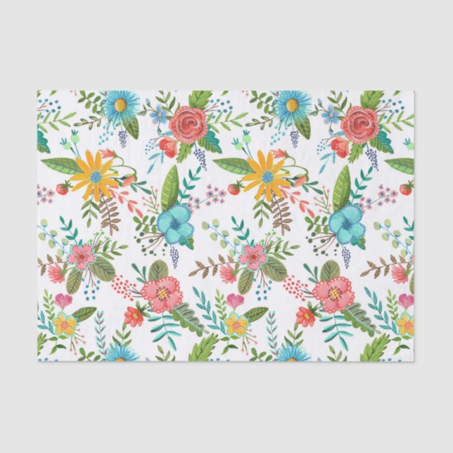 First Holy Communion Floral Flowers | Tissue Paper (Front)