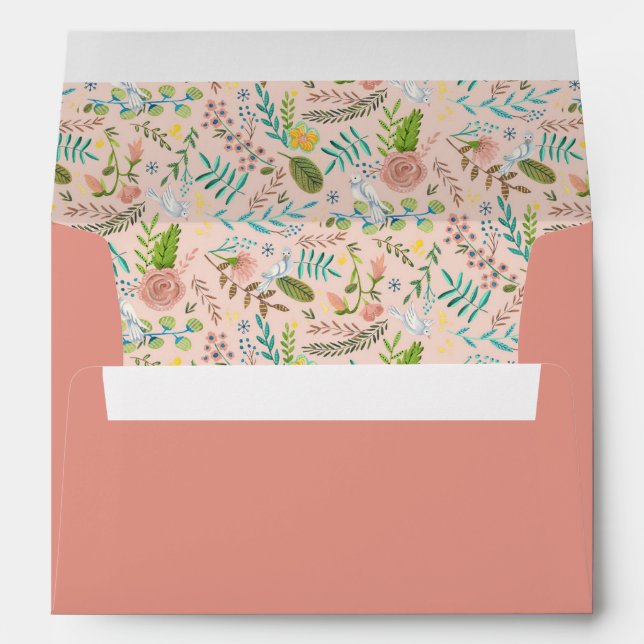 First Holy Communion | Floral Pattern | Envelope (Back (Bottom))