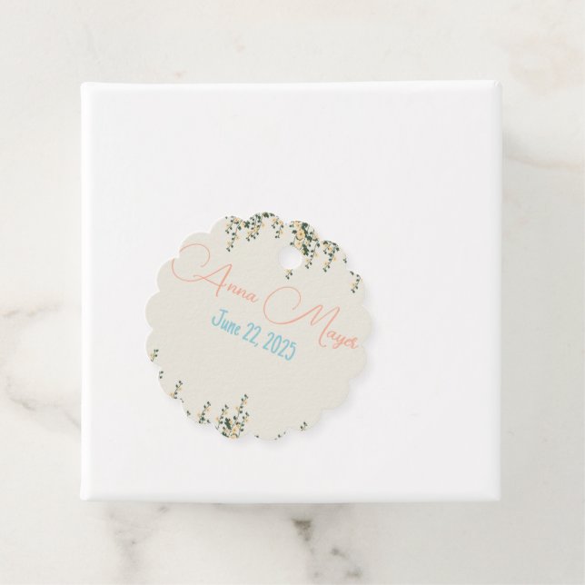 First Holy Communion – Floral Thank You Tag (In Situ)