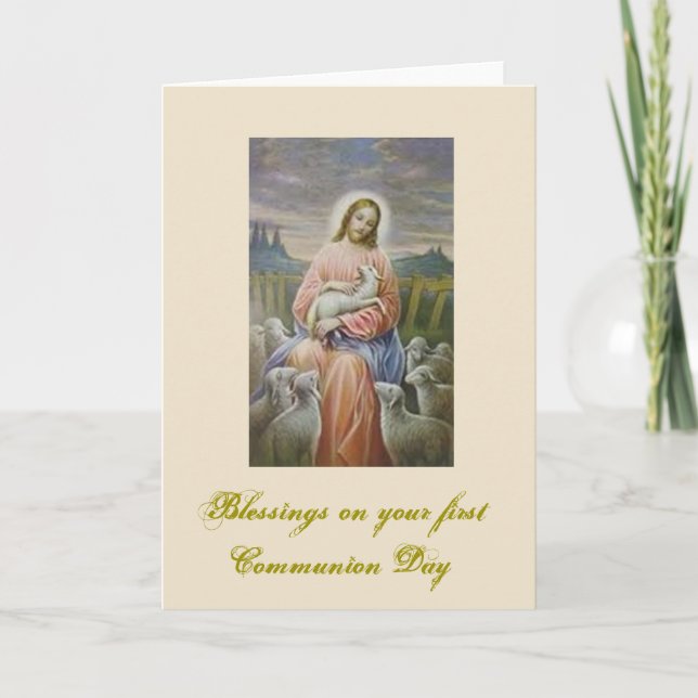 First Holy Communion for boy and girl Card (Front)