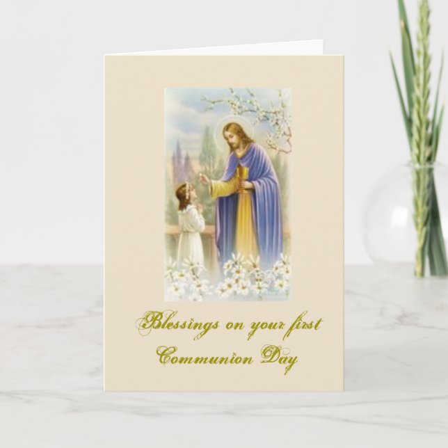 First Holy Communion - for Congratulations - Card (Front)