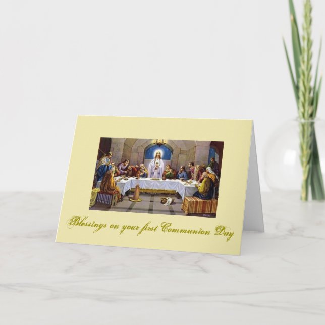 First Holy Communion - for Congratulations - Card (Front)
