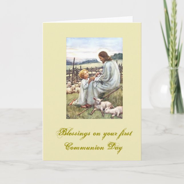 First Holy Communion - for Congratulations - Card (Front)