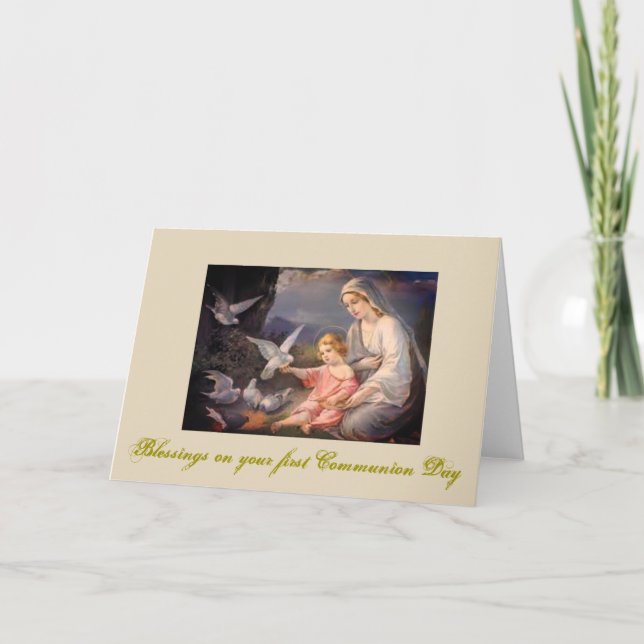 First Holy Communion for girl and boy Card (Front)