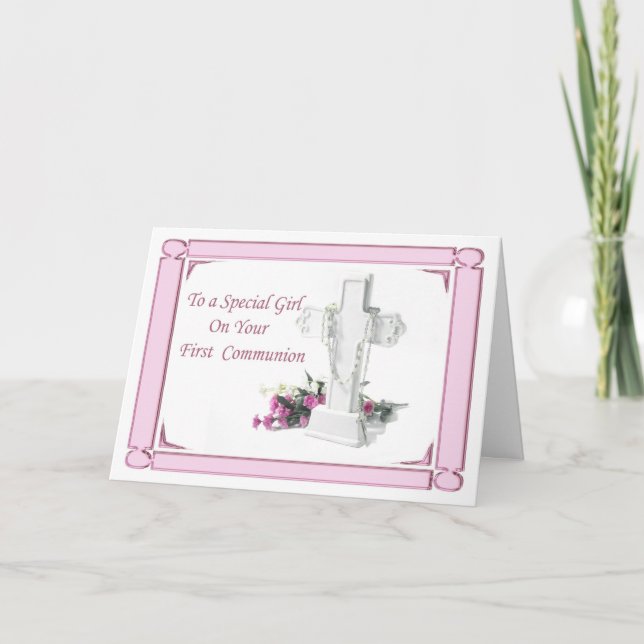 First Holy Communion Girl Card (Front)