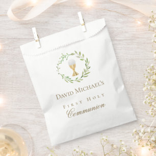 First Holy Communion green wreath Favour Bags