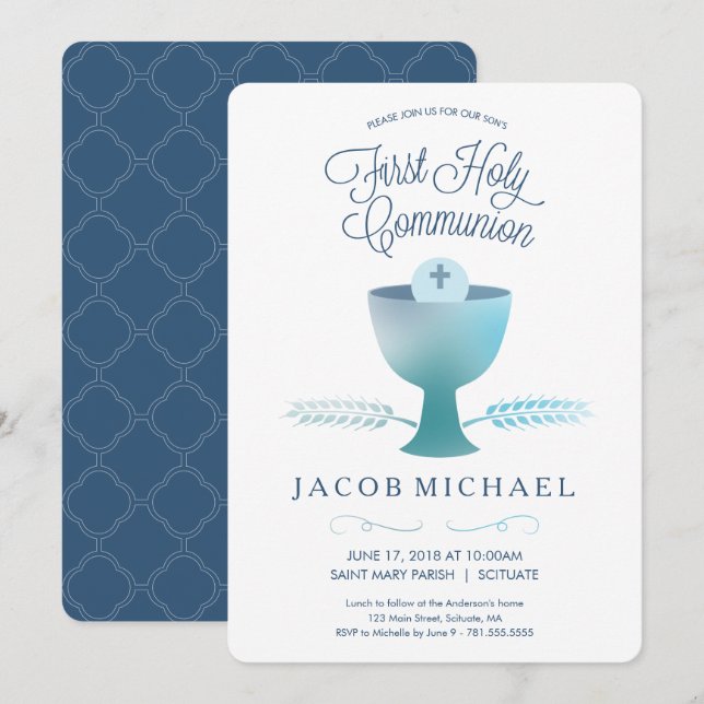 First Holy Communion Invitation - (Front/Back)